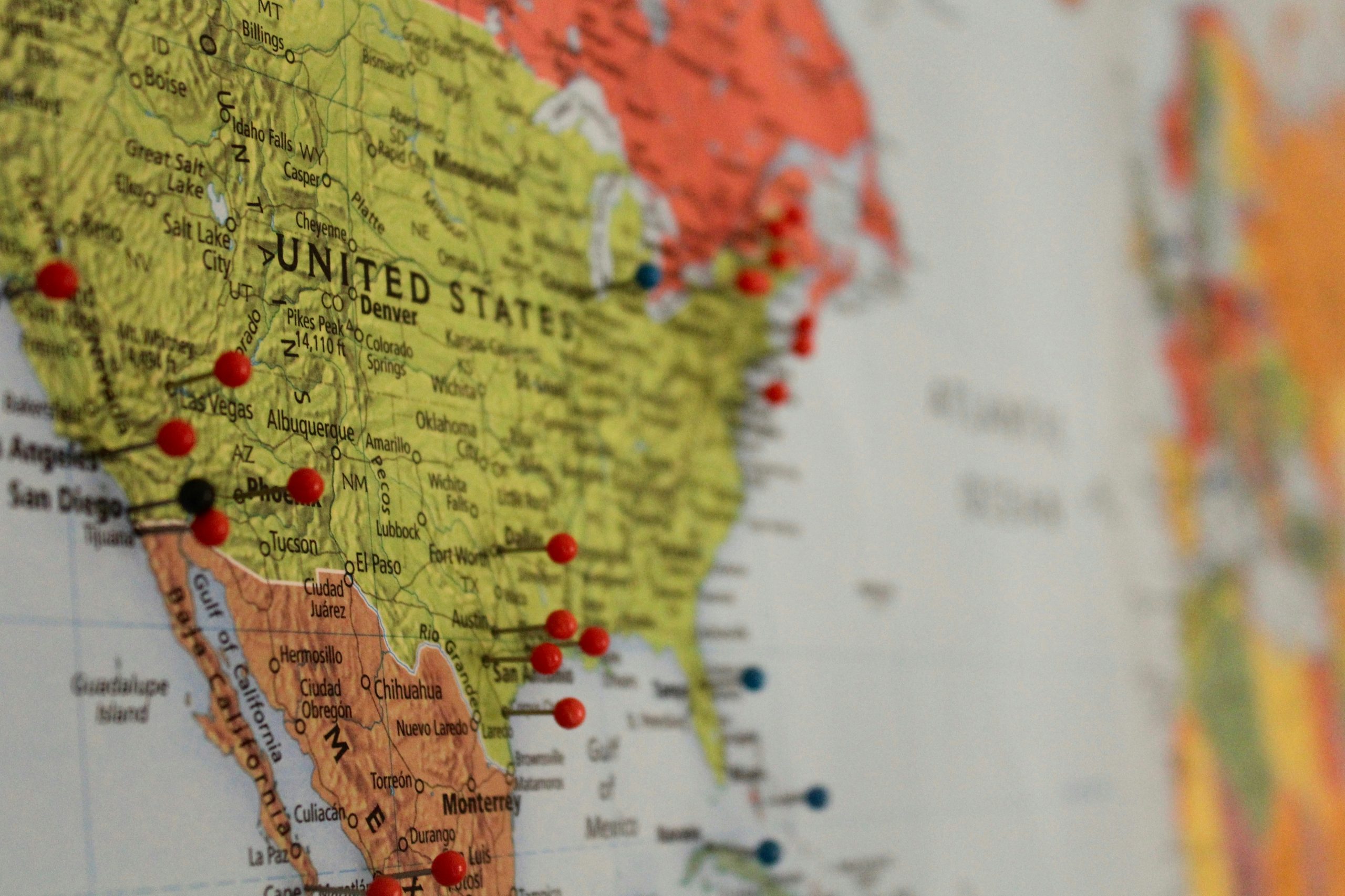 Churches of Christ by state directory map