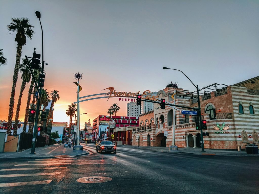 Downtown street scene in Nevada near Churches of Christ communities